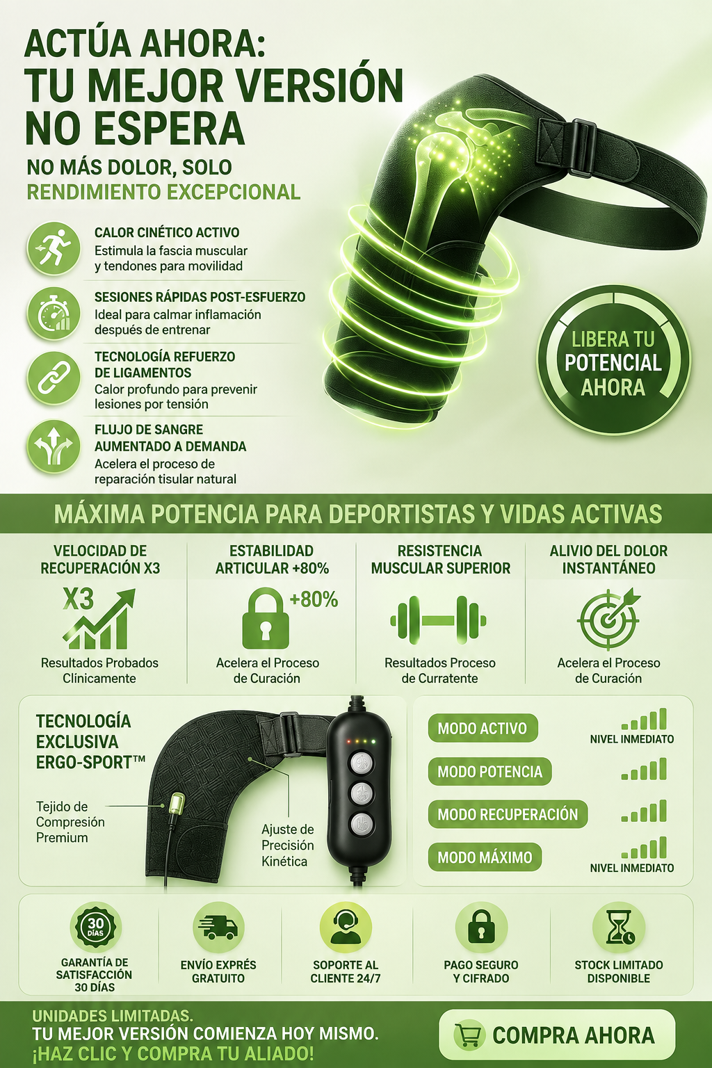 Hombrera Térmica 3 Niveles Calor